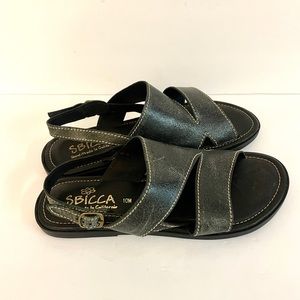 Sbicca Hand Made in California Black Sandals Size 10